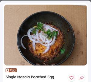 Masala poached egg
