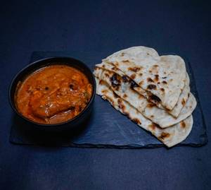 Chicken kadhai with butter naan [2 pieces]