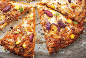 Mexican Chilli Beans Pizza