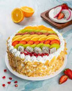 Caramel mix fruit cake