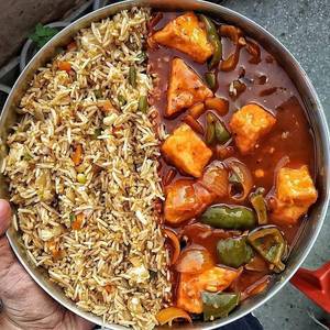 Veg Fried Rice  + Paneer Chilli Latpat