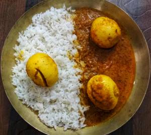 Egg Curry + Rice