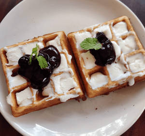 Blueberry Cheesecake Waffles