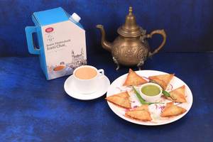 Irani Chai With 6pcs.irani Samosa + 4cups