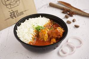 Home Style Punjabi Chicken Curry Rice Bowl