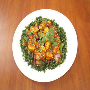 Water Chestnut with Crackling Spinach