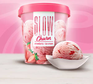 Slow Churn Strawberry Ice Cream 500 ML