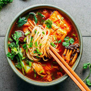 Veg Korean Ramen Noodle Soup