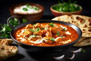 Butter Chicken With Butter Naan