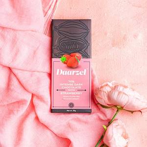 70% Intense Dark Chocolate With Strawberry | Vegan & Gluten Free | 50 Grams