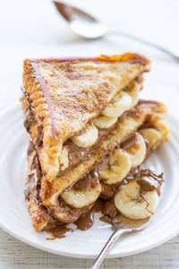 French Toast Filled Banana Hone Nuts & Butter Sandwich