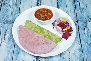 Protein Packed Homely Sabzi - Multigrain Chapati & Salad