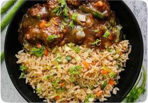 Chicken Manchurian With Fried Rice