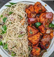 Chilly Paneer With Noodles