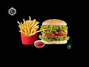 Cg Aloo Patty Cheese Burgers + Medium Fries Combo
