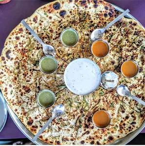 Mushroom Pyaz Parantha