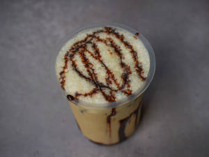 Caramel thick cold coffee