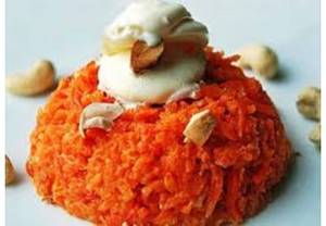 Carrot Halwa With Ice Cream