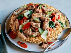 Chicken Pan Fried Noodles
