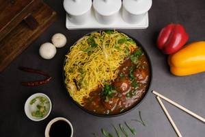Vegetable Manchurian + Hakka Noodles