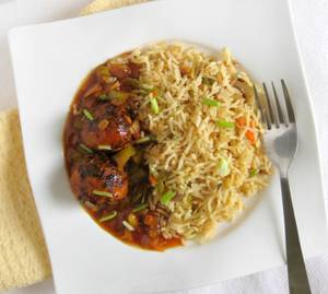 Veg Manchurian Fried Rice