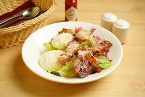 Romaine, Bacon & Poached Egg Salad
