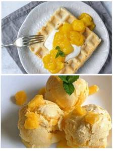 Alphanso Mango Waffle+ 150ml Icecream