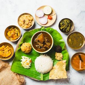 Assamese Thali With Duck Curry