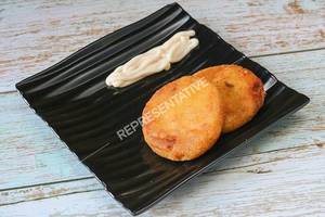 Veg Cutlet With Cheese Sauce [2pcs]