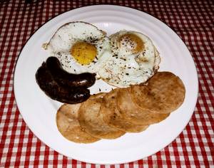 Queens Breakfast With Oink Sausages