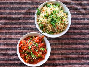 Egg Fried Rice 2 Nos + Chilli Chicken