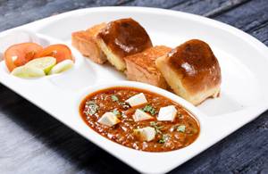 Pav Bhaji  } 1 Plate