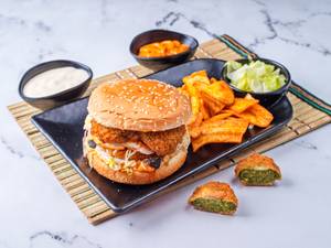 Jain Hara Bhara Kabab Burger