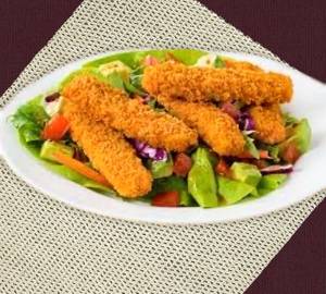 Deep Fried Fish Finger ( 10 pcs ) with green salad