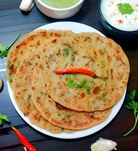 Mix Veg Prantha  (with Mix Pickle, Curd And Butter)
