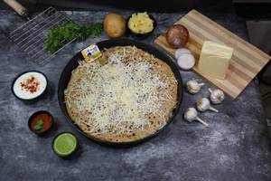 Aloo Pyaz Cheese Garlic Paratha