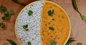 Dal Fry With Rice Meal