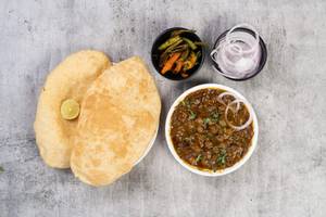 Chole [250ML] + 2 Bhature + Pickle + Salad
