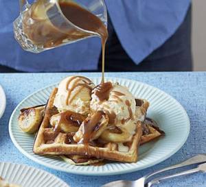 Caramel Syrup Waffle 