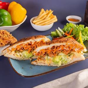 Crispy Chicken In Panini  Sandwich