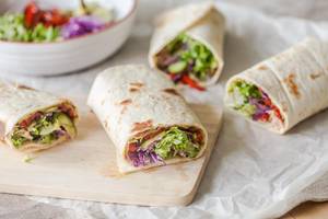 Veg Coleslaw Salad Wrap