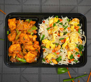 Egg Friedrice With Chilli Chicken