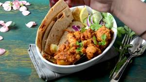 Aloo Gobhi Dry with  5 Butter Roti