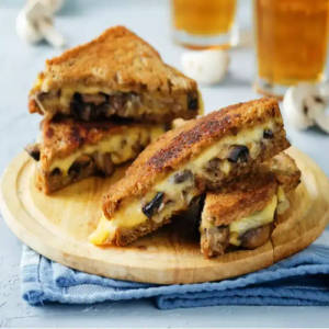 Mushroom Masala Egg Sandwich
