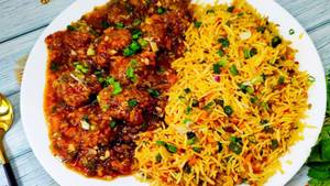 Egg Fried Rice + Veg Manchurian