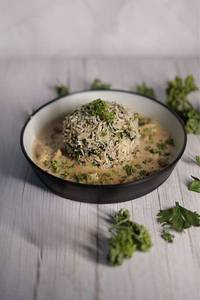 Herbed Rice With Creamy Exotic Gravy