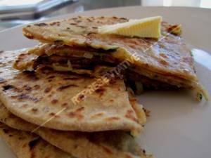 Onion cheese paratha