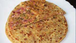 Onion Paratha with Butter