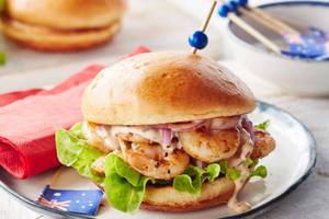 Fried Prawns Spicy Burger