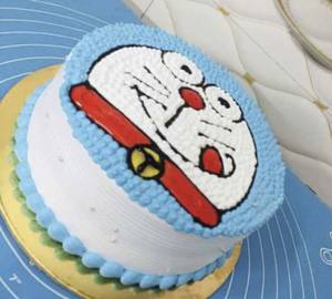 Pineapple Doraemon Cake ( Eggless) 